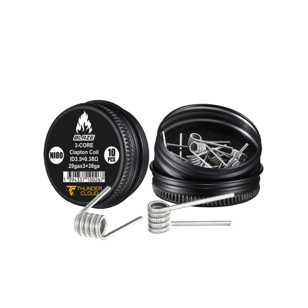 FUSED CLAPTON COILS NI 80 0,38 OHM - THUNDER CLOUD - CONTENUE