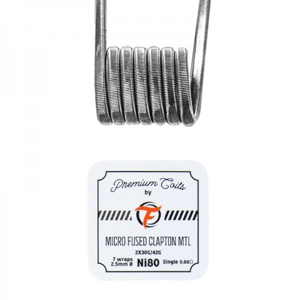 Micro Fused Clapton MTL 0.88Ω Ni80 2.5mm (10pcs) – Fumytech
