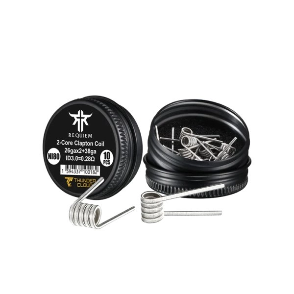 Coils Requiem Fused Clapton 0.28Ω Ni80 3mm (10pcs) - Thunder Cloud x El Mono Vapeador – Image 2